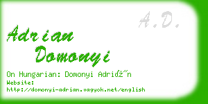 adrian domonyi business card